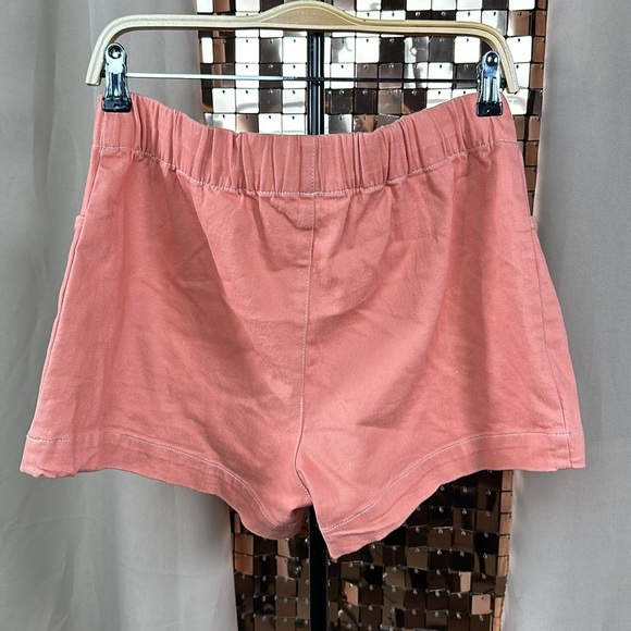 Joe Fresh Coral Denim Jean Shorts w Elastic Waist Size Medium - Picture 6 of 8